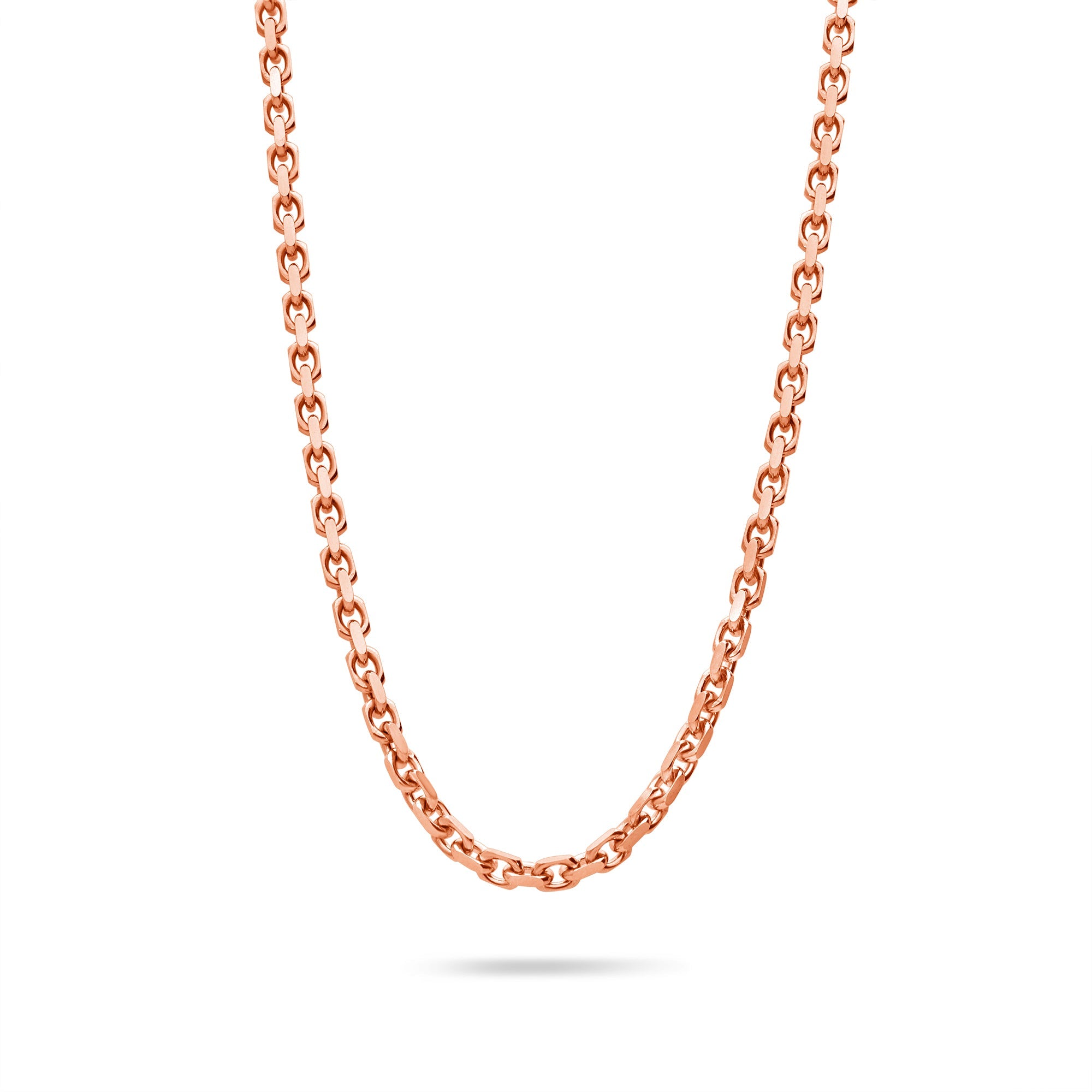 Gold Odin Link Chain (3mm) (14K ROSE GOLD) - IF & Co. Custom Jewelers
