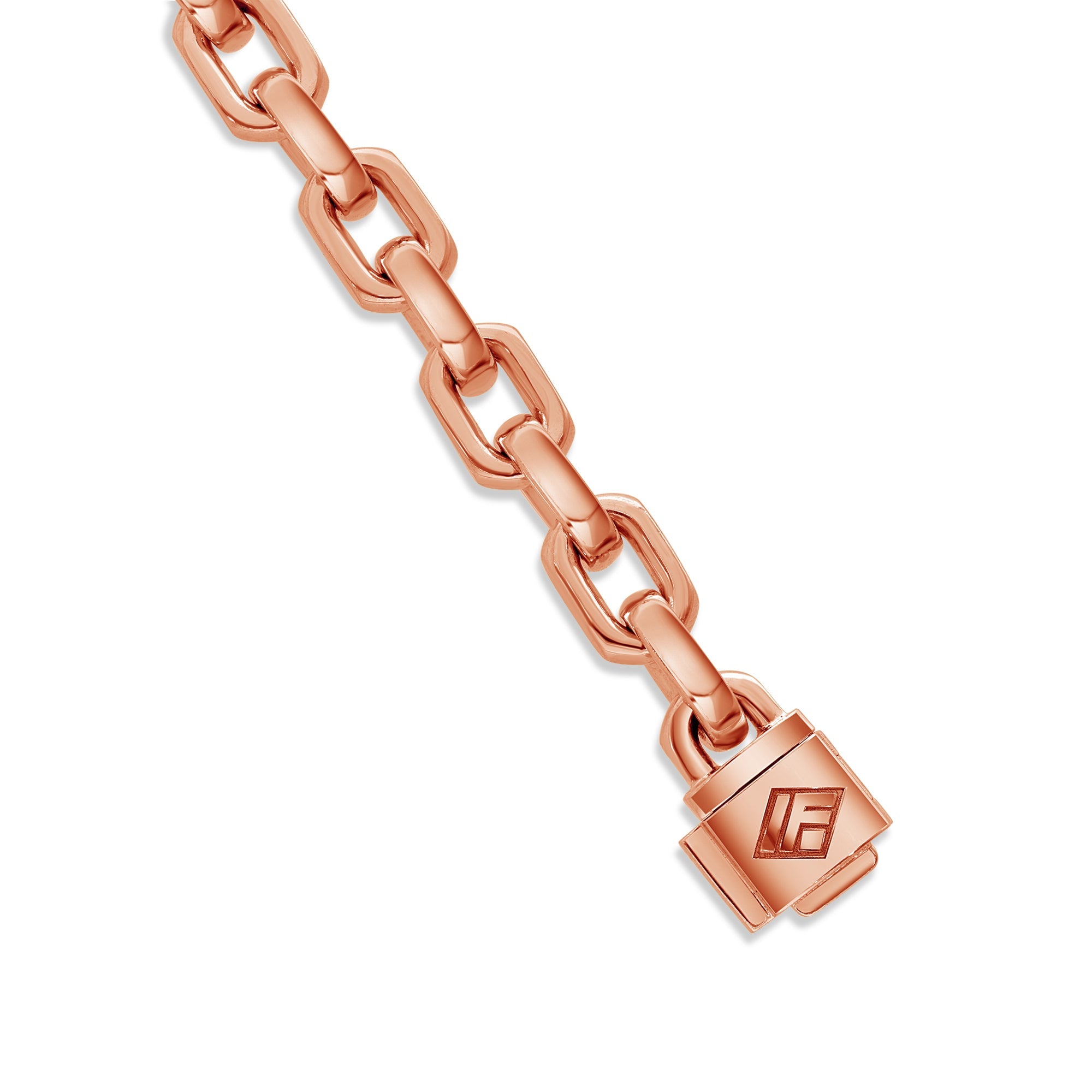 Gold Odin Link Chain (7mm) (14K ROSE GOLD) - IF & Co. Custom Jewelers