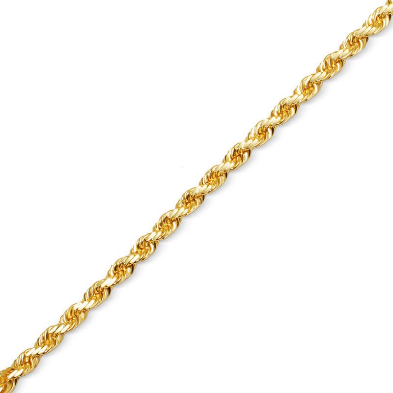 7mm 14k solid discount gold rope chain