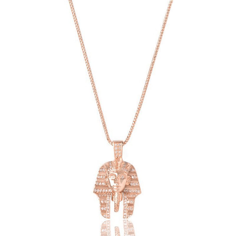 Legacy Piece: Micro Pharaoh Piece (Fully Iced) (10K ROSE GOLD) - IF & Co. Custom Jewelers