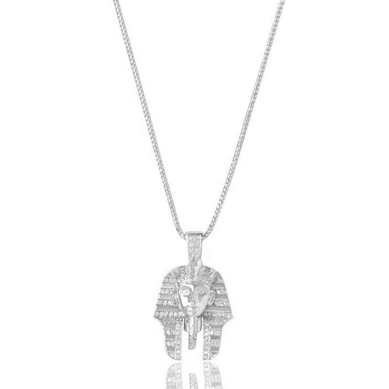 Legacy Piece: Micro Pharaoh Piece (Fully Iced) (10K WHITE GOLD) - IF & Co. Custom Jewelers