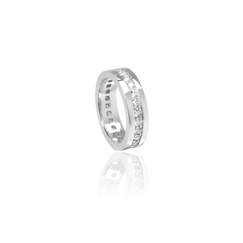 Lenox Eternity Ring (1-Row) (18K WHITE GOLD) - IF & Co. Custom Jewelers