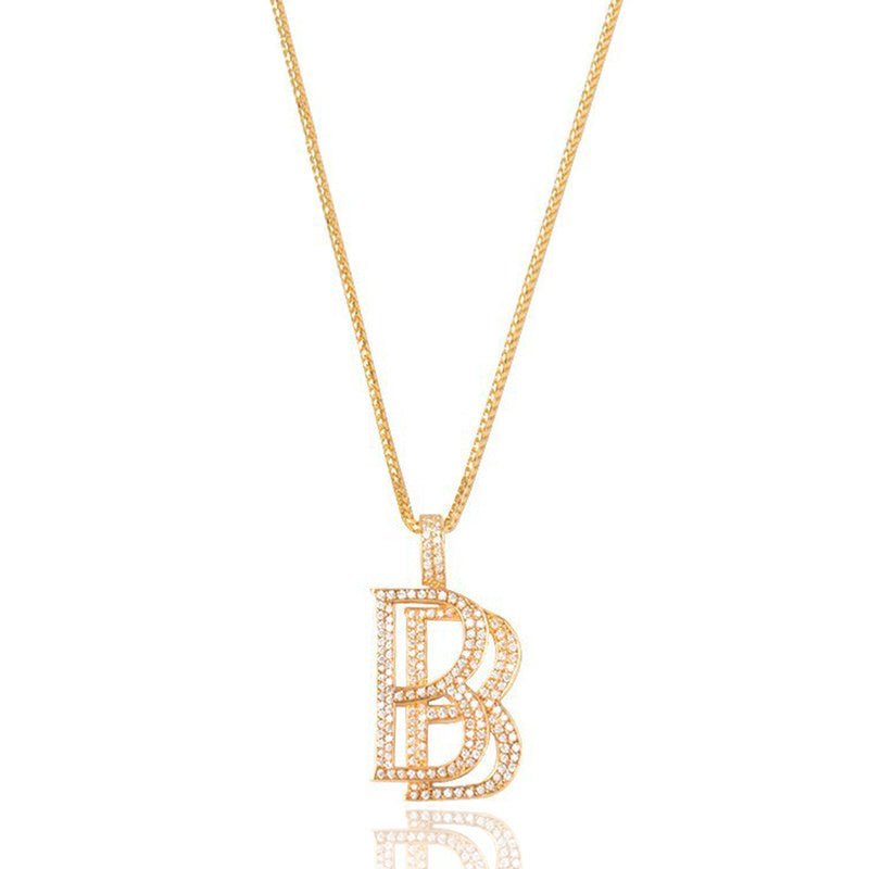 Micro Ben Baller "BB" Piece (Fully Iced) (14K YELLOW GOLD) - IF & Co. Custom Jewelers