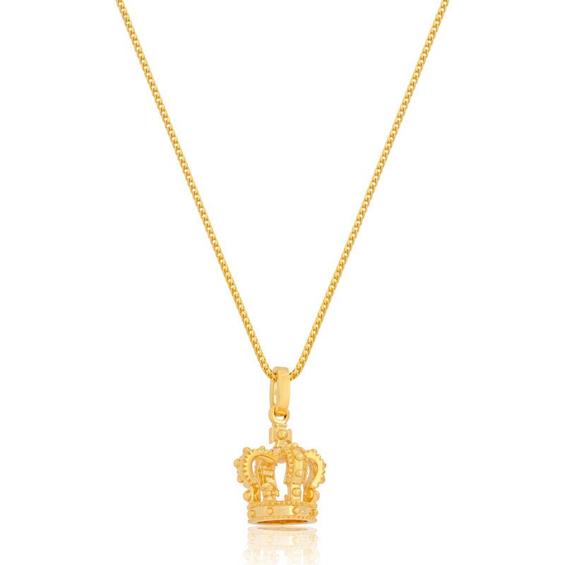 Gold crown necklace deals