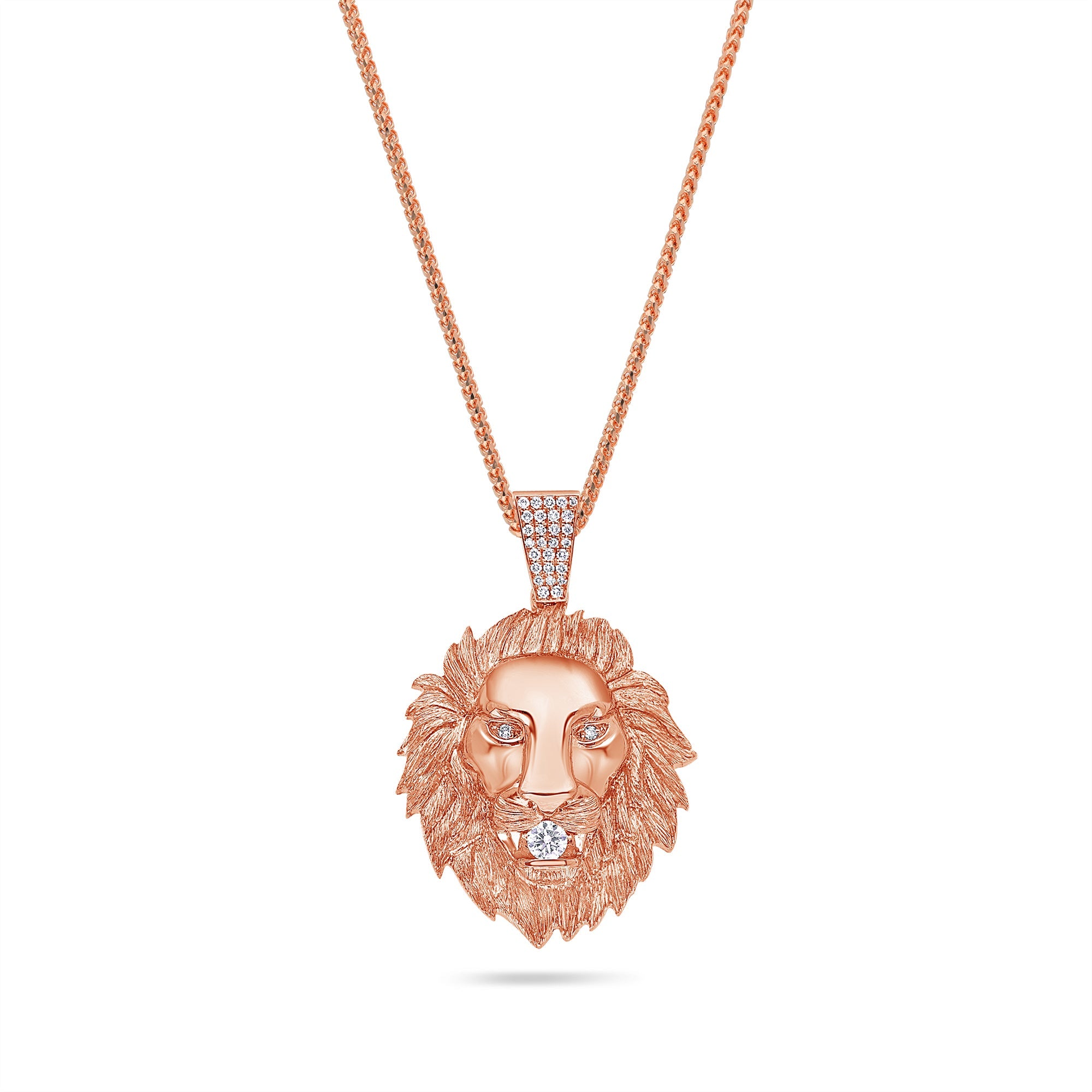 Milli Lion Piece (Partially Iced) (14K YELLOW GOLD) - IF & Co. Custom Jewelers