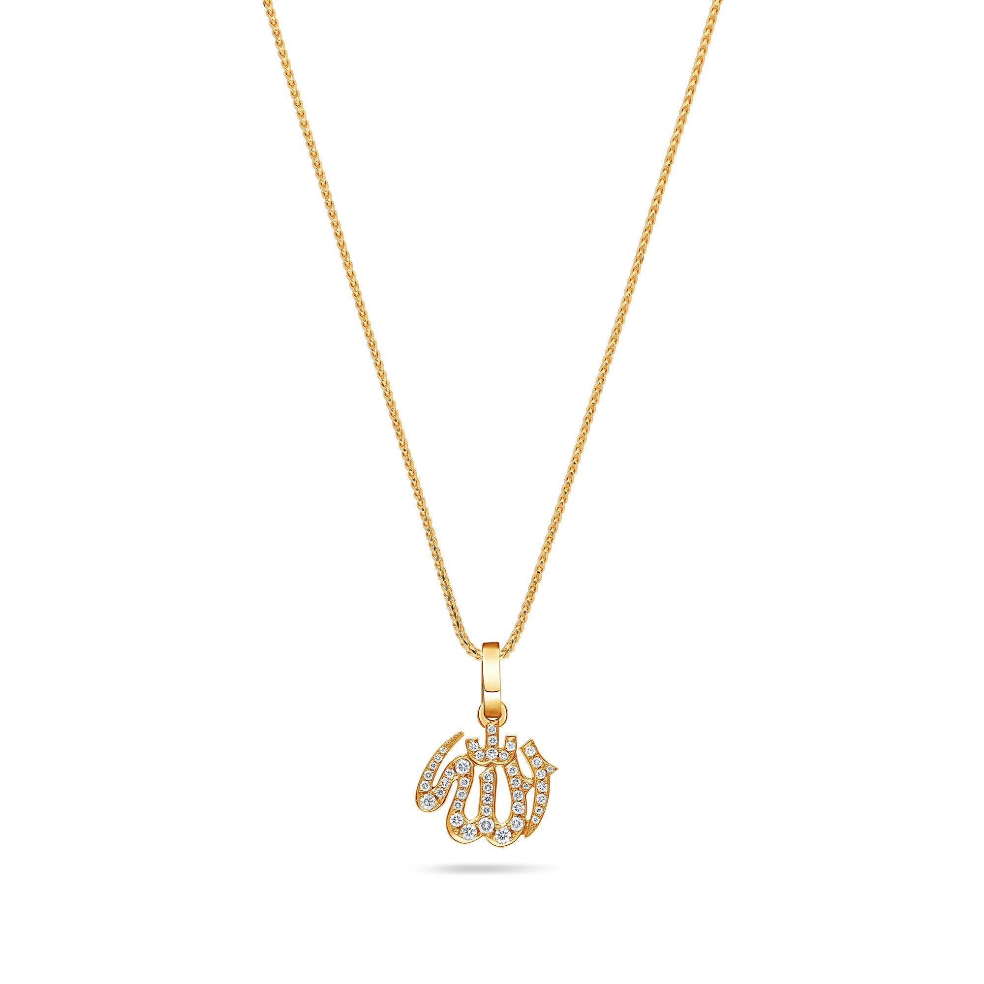 Nano Allah Piece (Fully Iced) (14K YELLOW GOLD) - IF & Co. Custom Jewelers