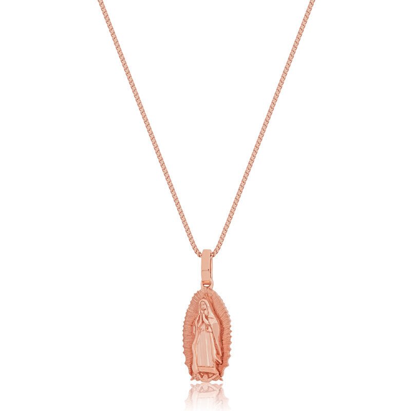 Nano Lady of Guadalupe Piece (Solid Gold) (14K ROSE GOLD) - IF & Co. Custom Jewelers
