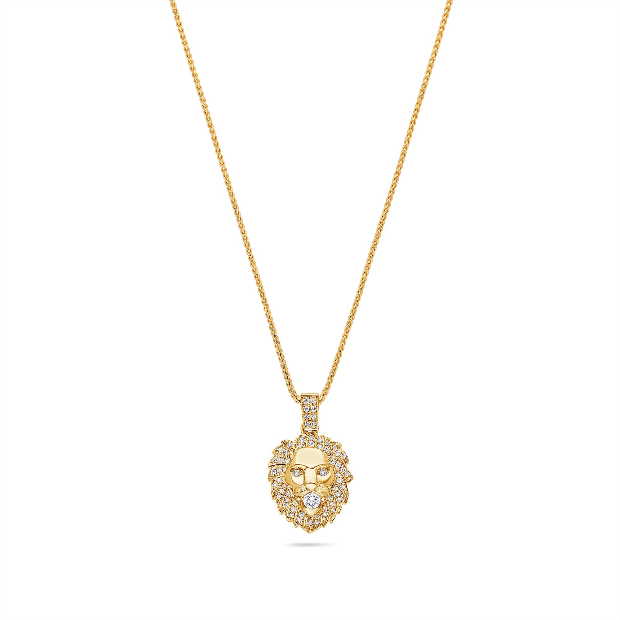 Nano Lion Piece (Fully Iced) (14K YELLOW GOLD) - IF & Co. Custom Jewelers