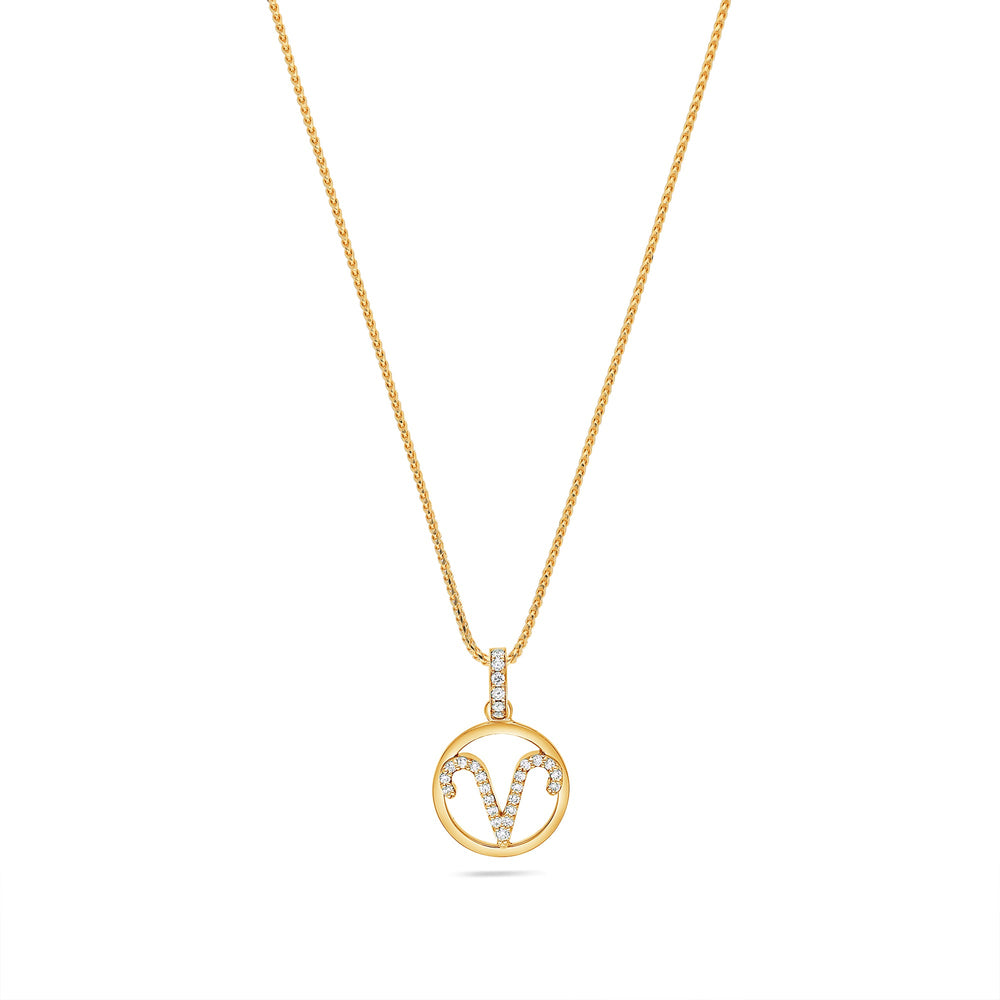 Nano Zodiac Necklace: Aries (14K YELLOW GOLD) - IF & Co. Custom Jewelers