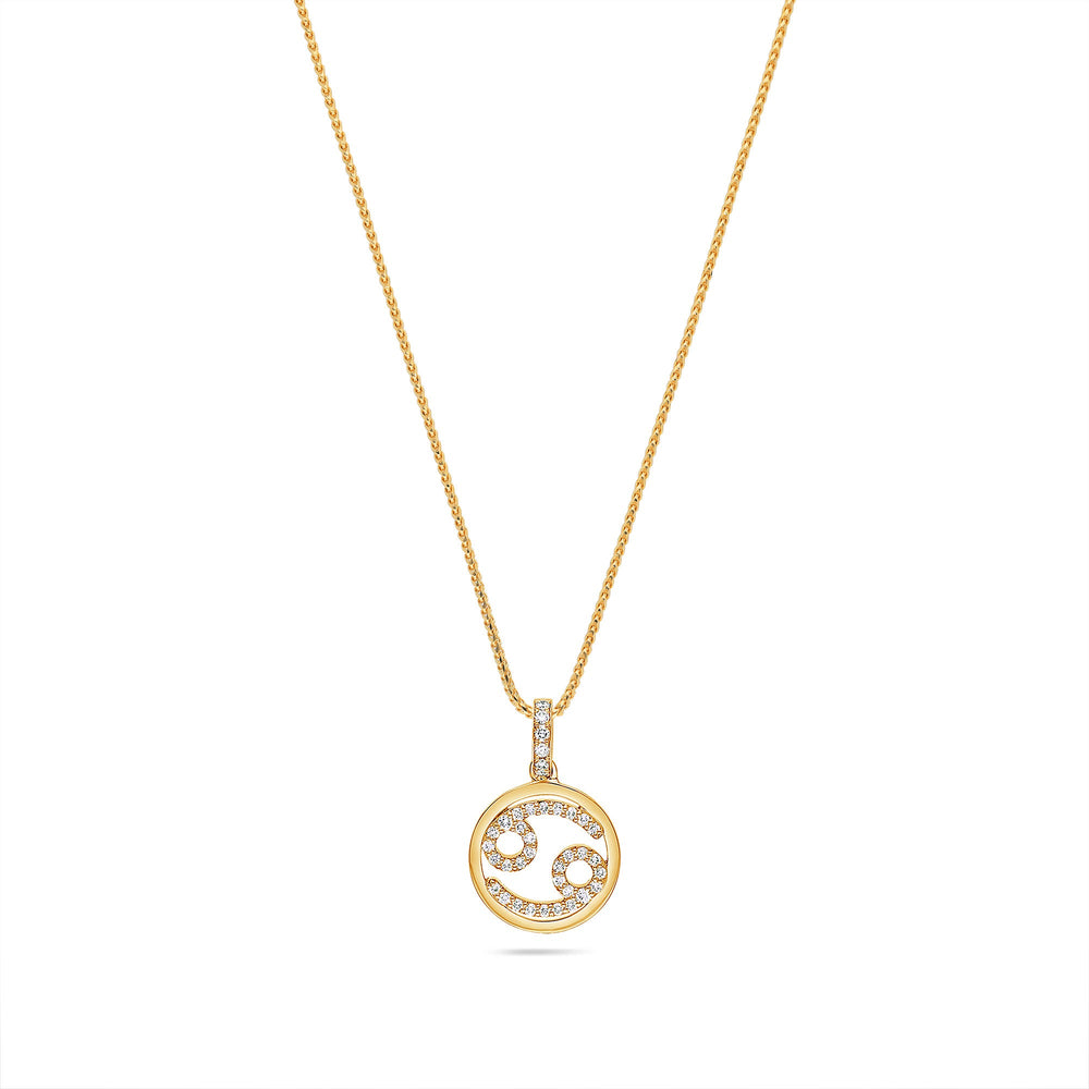Nano Zodiac Necklace: Cancer (14K YELLOW GOLD) - IF & Co. Custom Jewelers