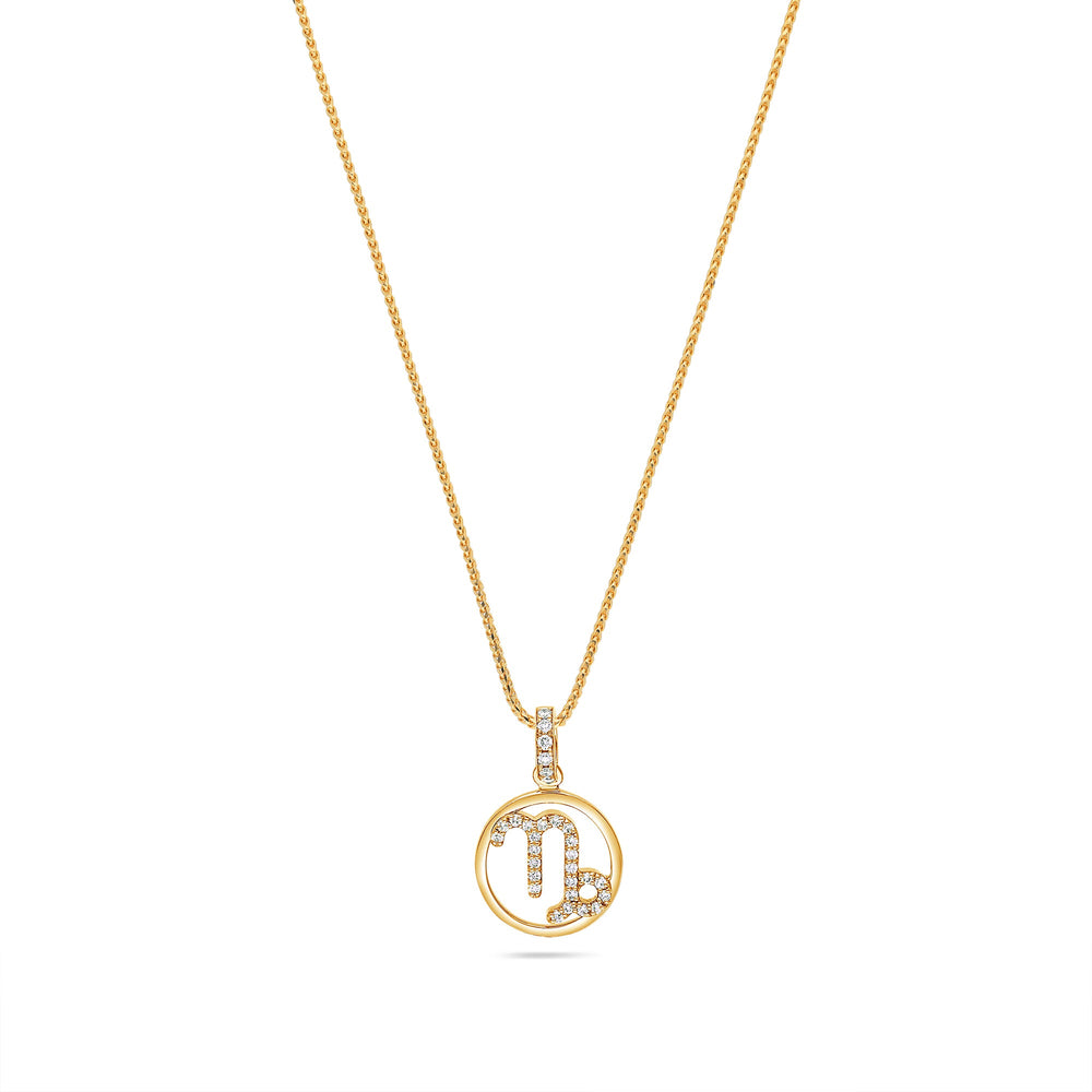 Nano Zodiac Necklace: Capricorn (14K YELLOW GOLD) - IF & Co. Custom Jewelers