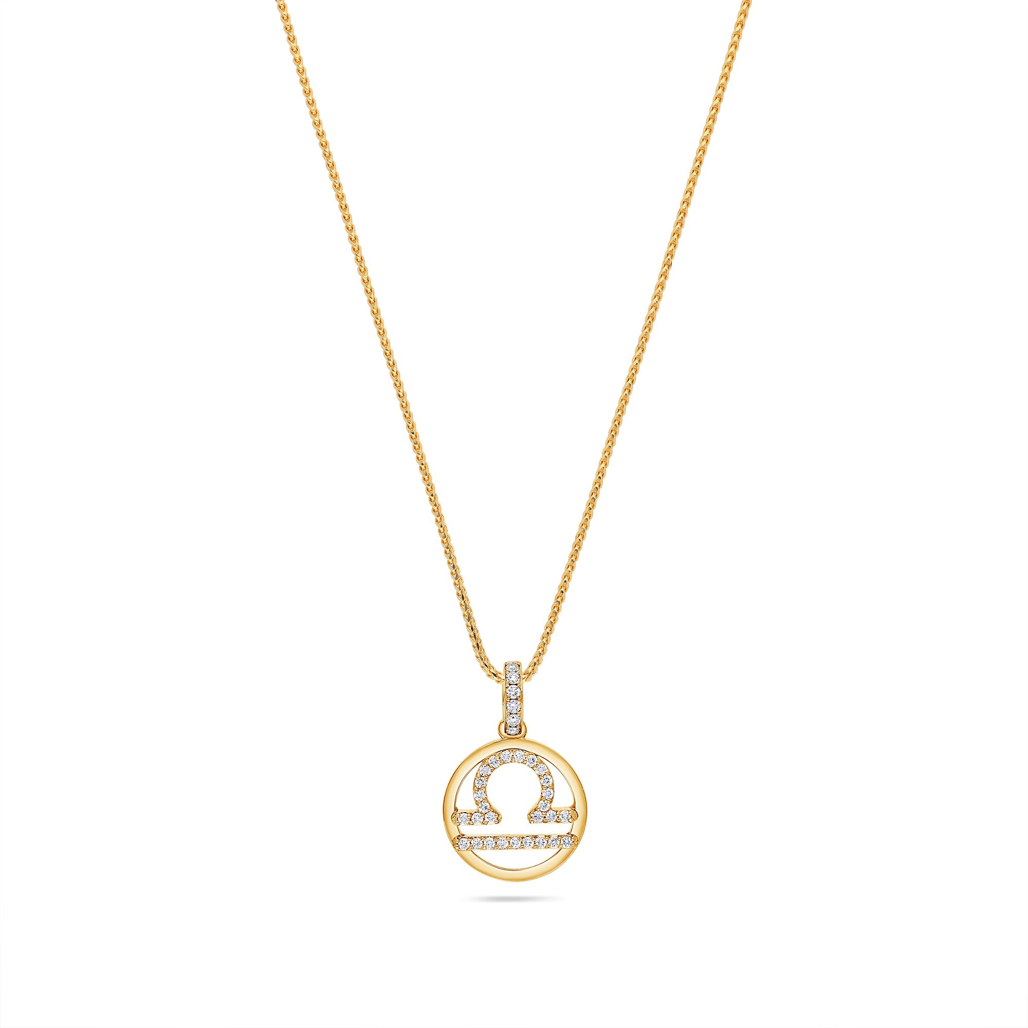 Nano Zodiac Necklace: Libra (14K YELLOW GOLD) - IF & Co. Custom Jewelers
