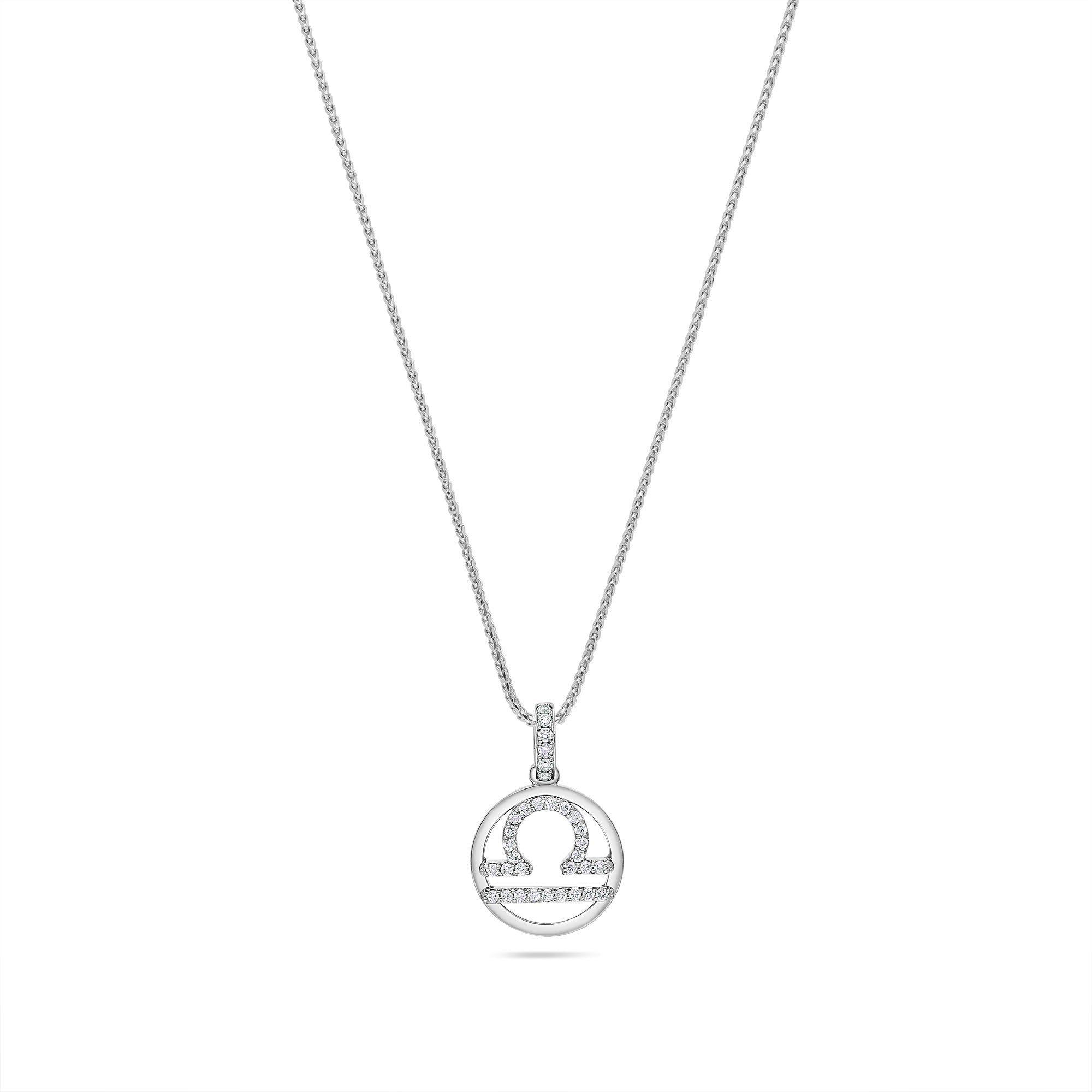 Nano Zodiac Necklace: Libra (14K WHITE GOLD) - IF & Co. Custom Jewelers
