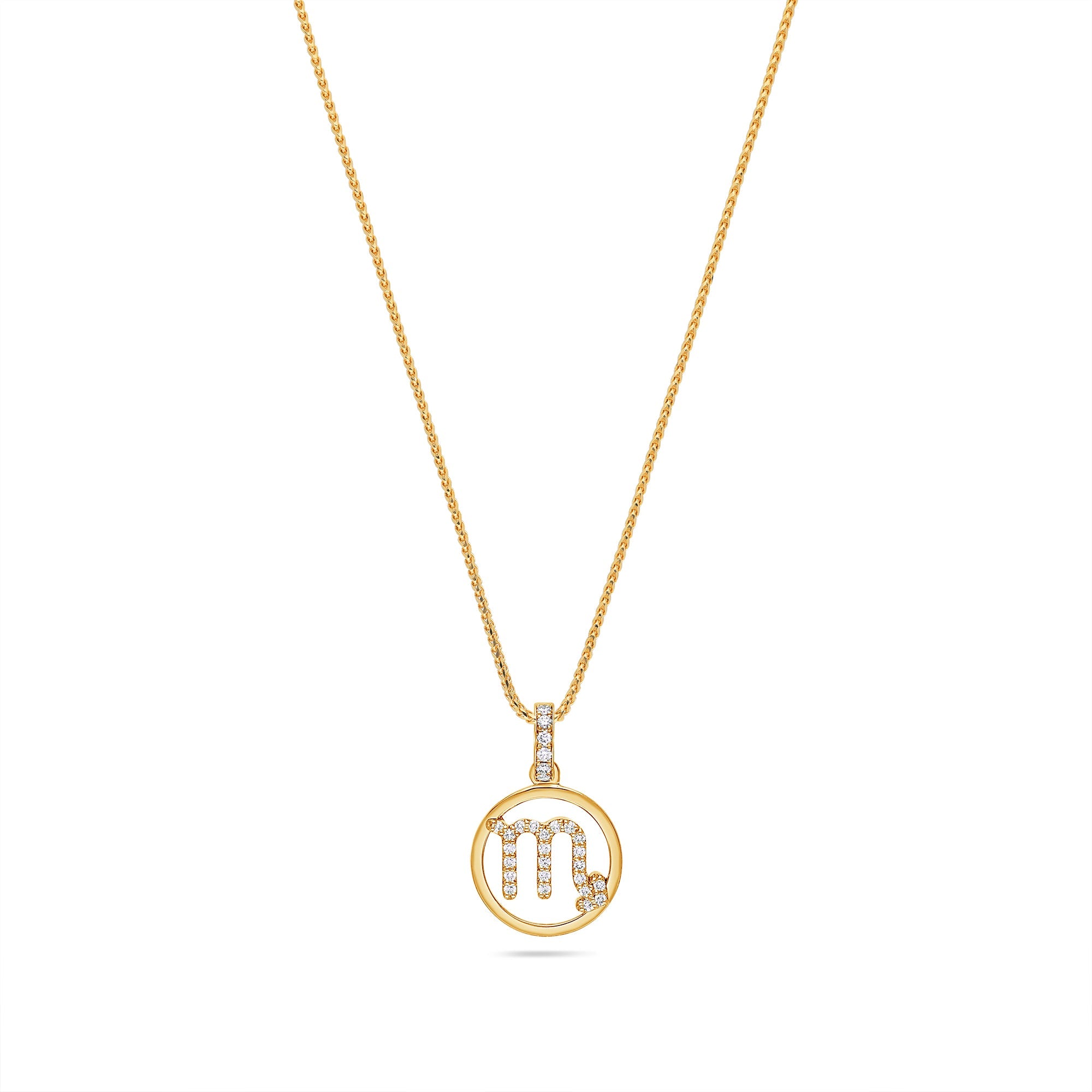 Nano Zodiac Necklace: Scorpio (14K YELLOW GOLD) - IF & Co. Custom Jewelers
