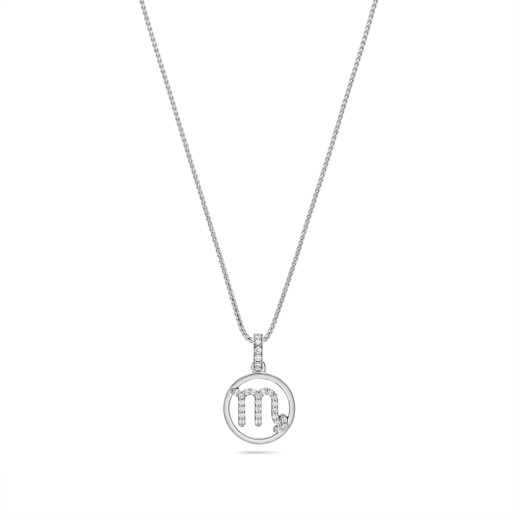 Nano Zodiac Necklace: Scorpio (14K WHITE GOLD) - IF & Co. Custom Jewelers