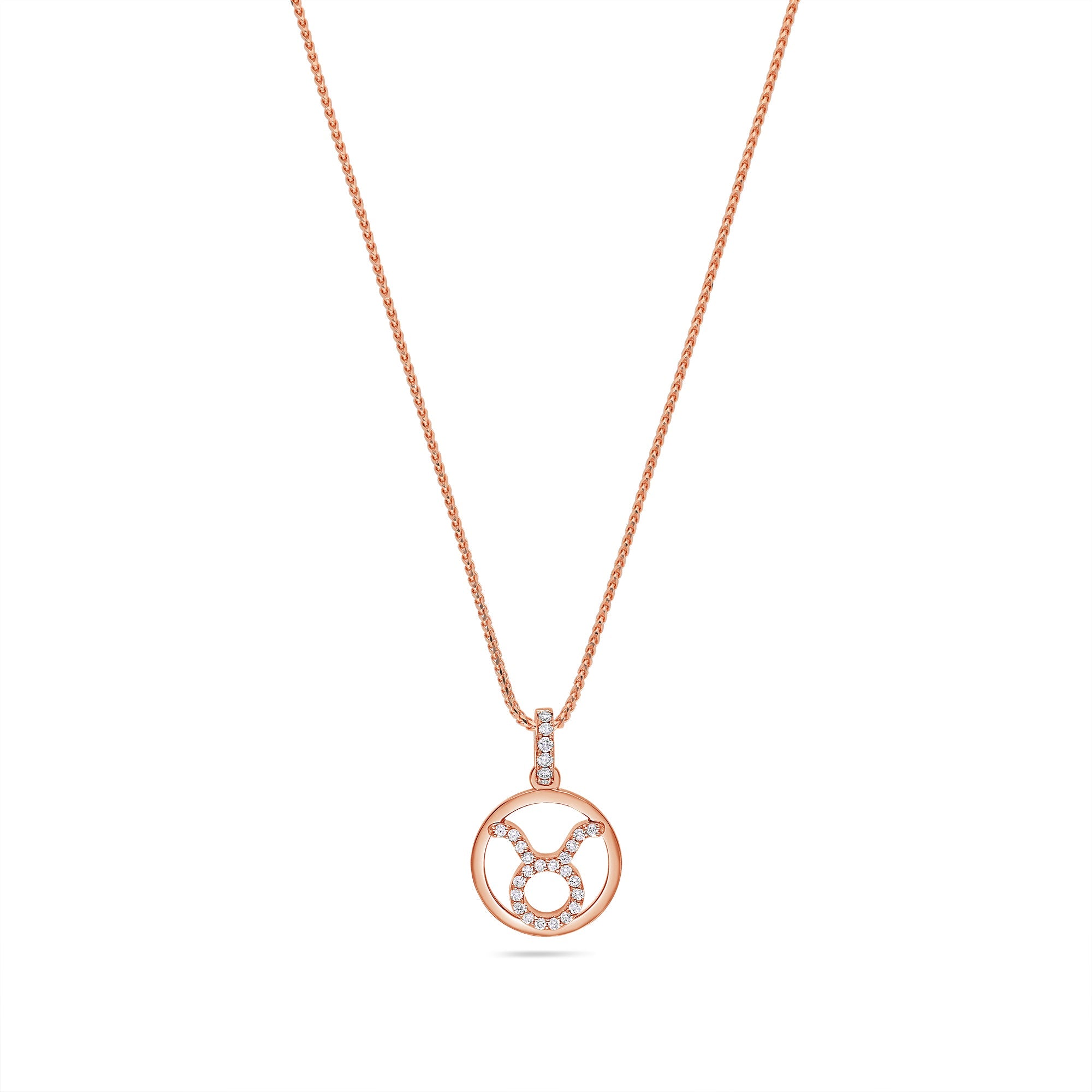 Nano Zodiac Necklace: Taurus (14K ROSE GOLD) - IF & Co. Custom Jewelers