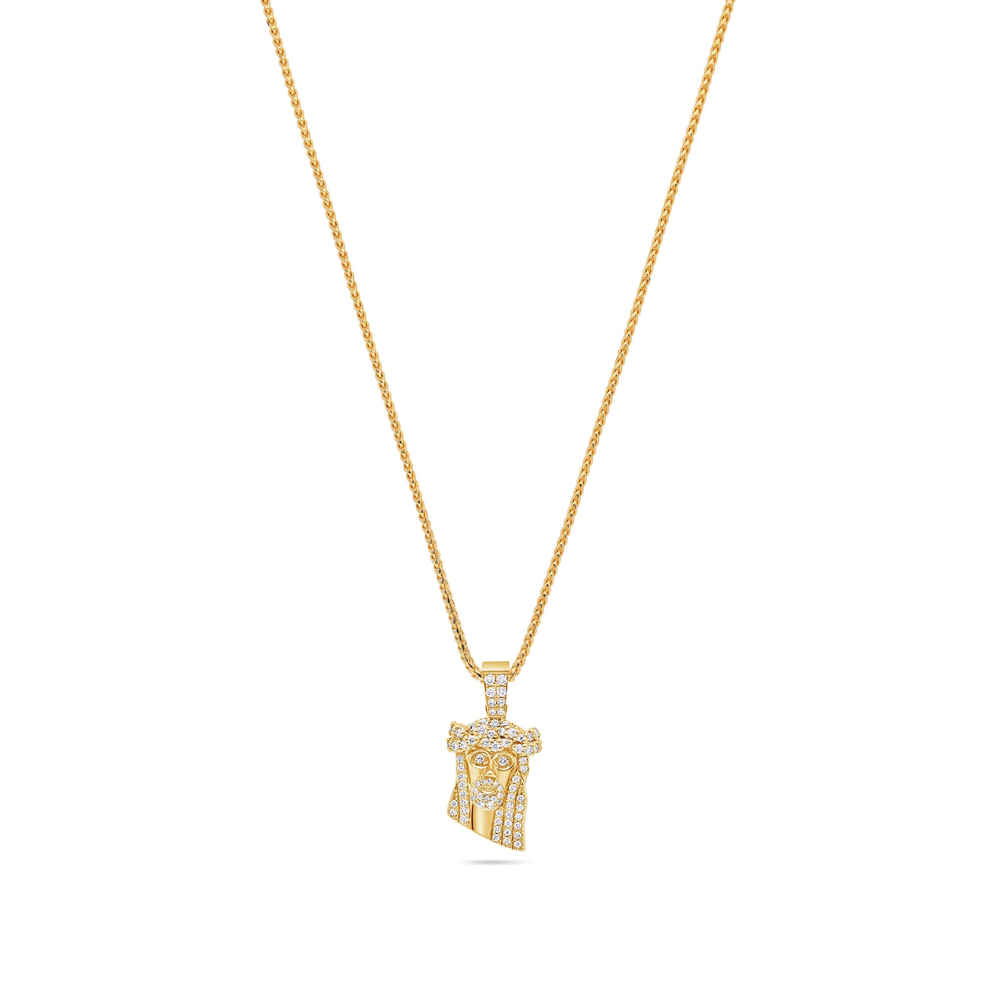 Pico Jesus Piece (Fully Iced) (18K YELLOW GOLD) - IF & Co. Custom Jewelers