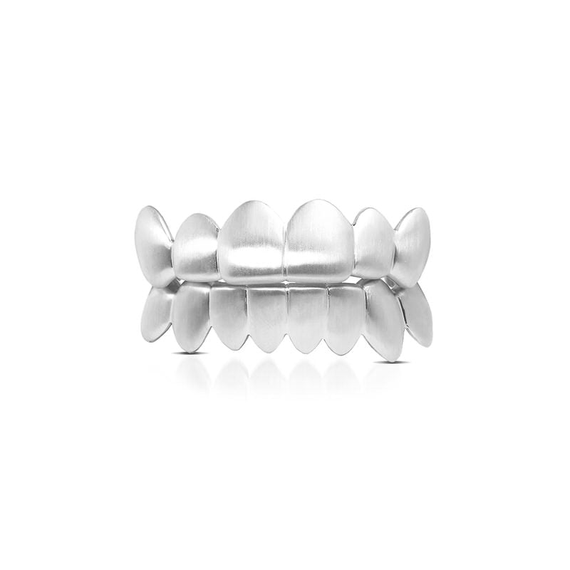 Satin Gold Grill (14K WHITE GOLD) - IF & Co. Custom Jewelers