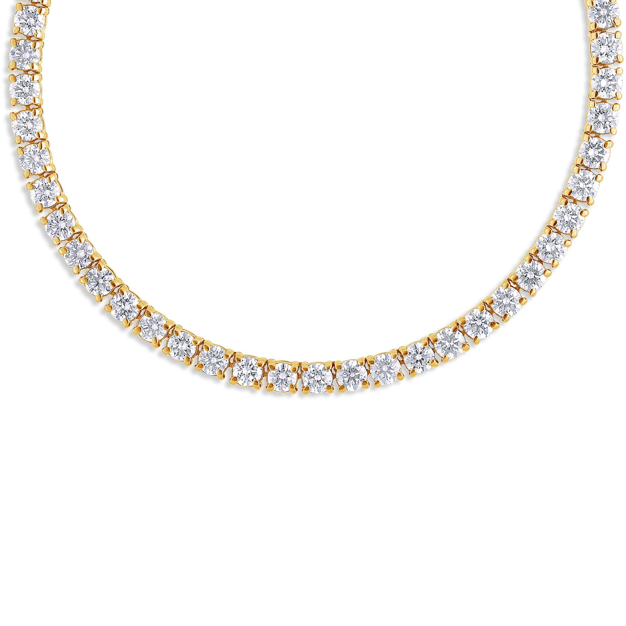 Vincent Diamond Tennis Necklace (10-Point) (18K YELLOW GOLD) - IF & Co. Custom Jewelers