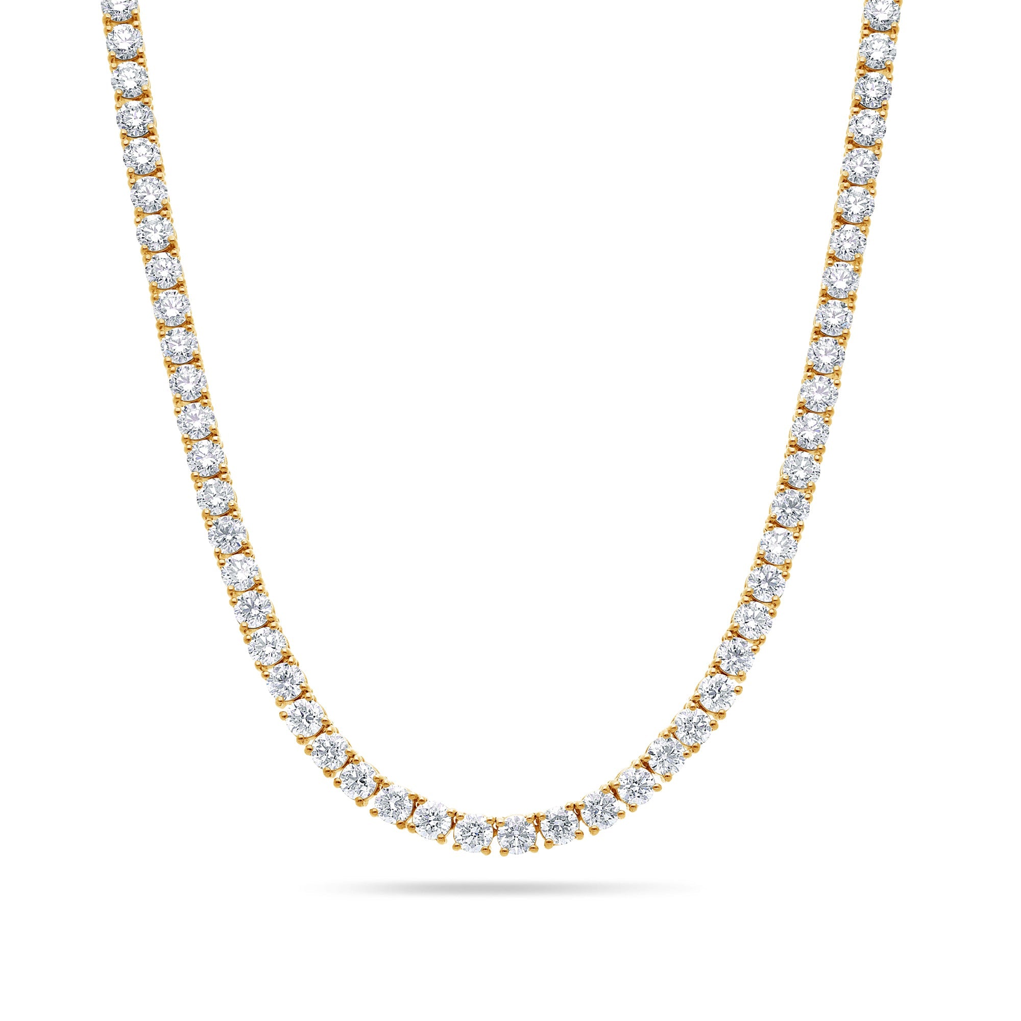 Vincent Diamond Tennis Necklace (18-Point) (18K YELLOW GOLD) - IF & Co. Custom Jewelers