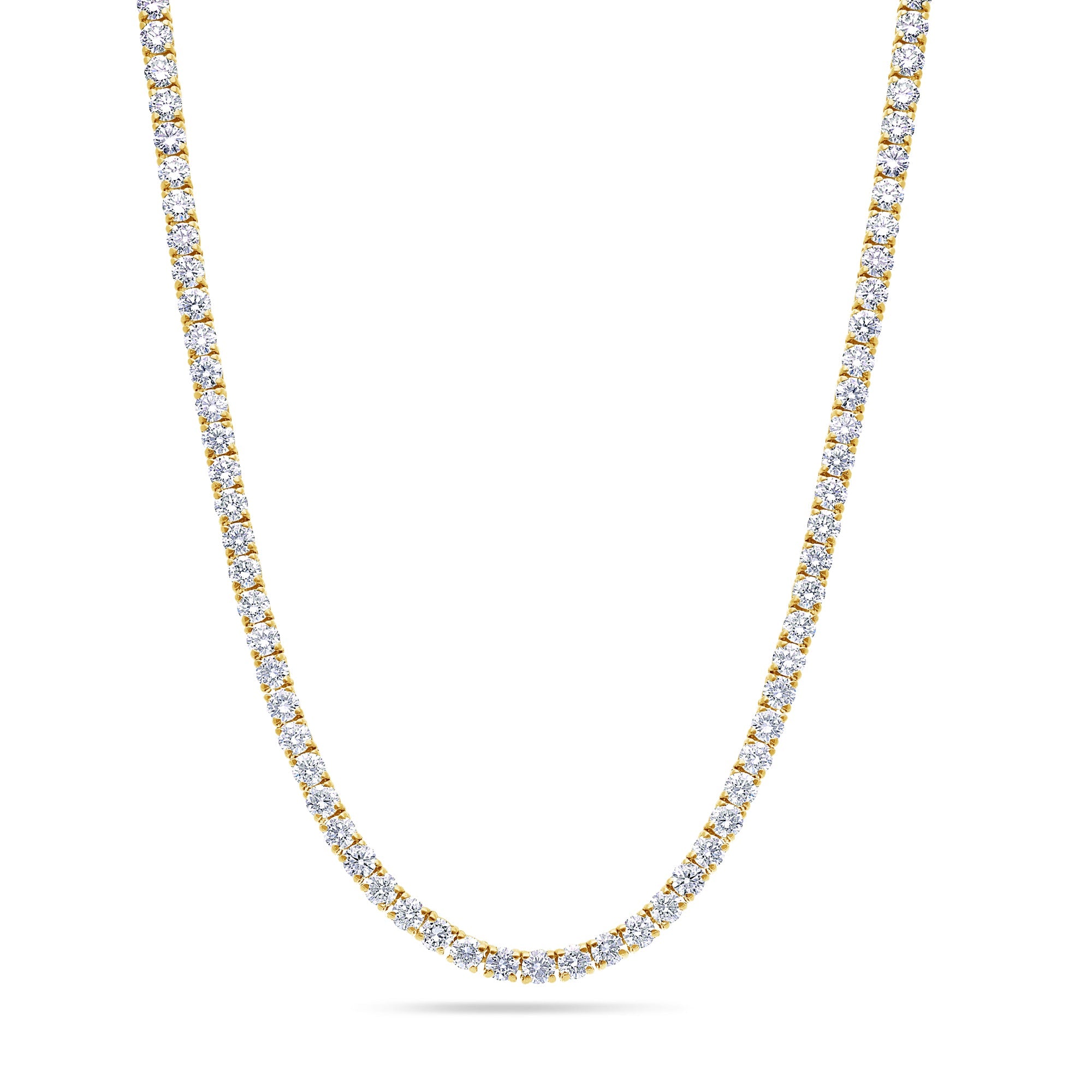 Vincent Diamond Tennis Necklace (8-Point) (18K YELLOW GOLD) - IF & Co. Custom Jewelers