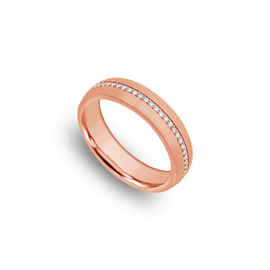 Miles Ring (5mm, Rose Partially Iced)