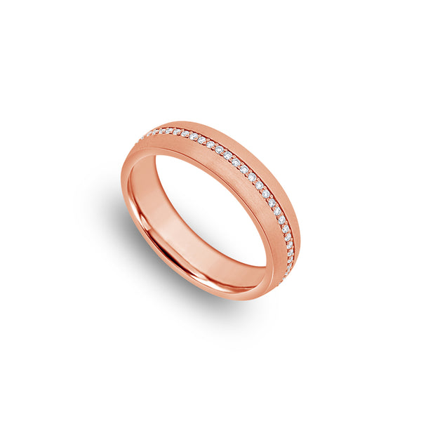 Miles Ring (5mm, Rose Partially Iced)