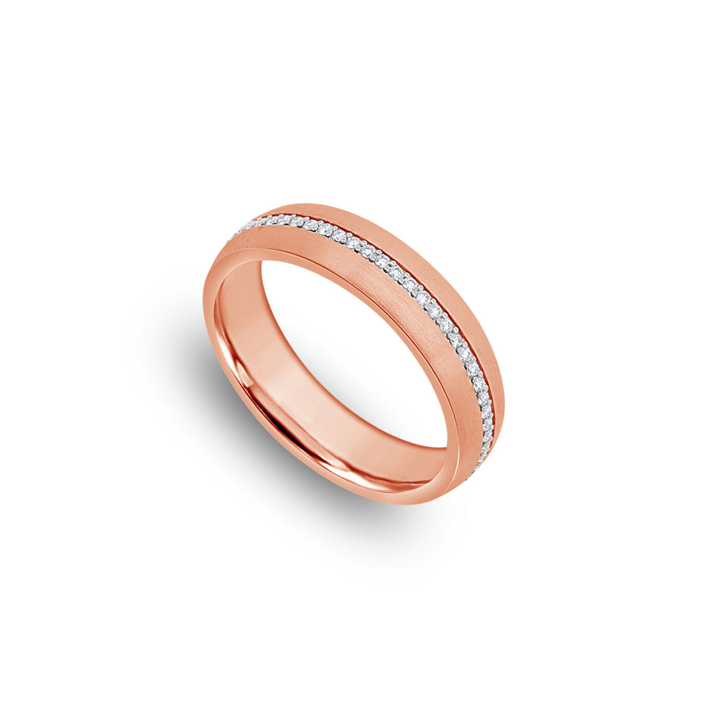 Miles Ring (5mm, Rose Partially Iced)