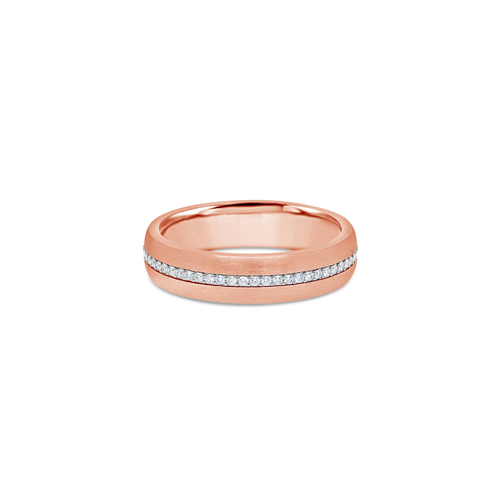Miles Ring (5mm, Rose Partially Iced)