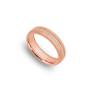 Miles Ring (5mm, Rose Partially Iced)