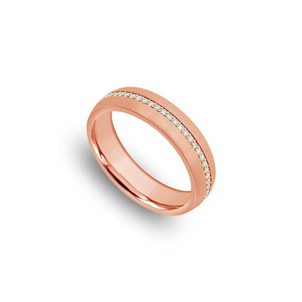 Miles Ring (5mm, Rose Partially Iced)