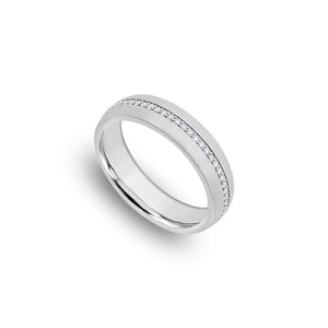 Miles Ring (5mm, White Partially Iced)