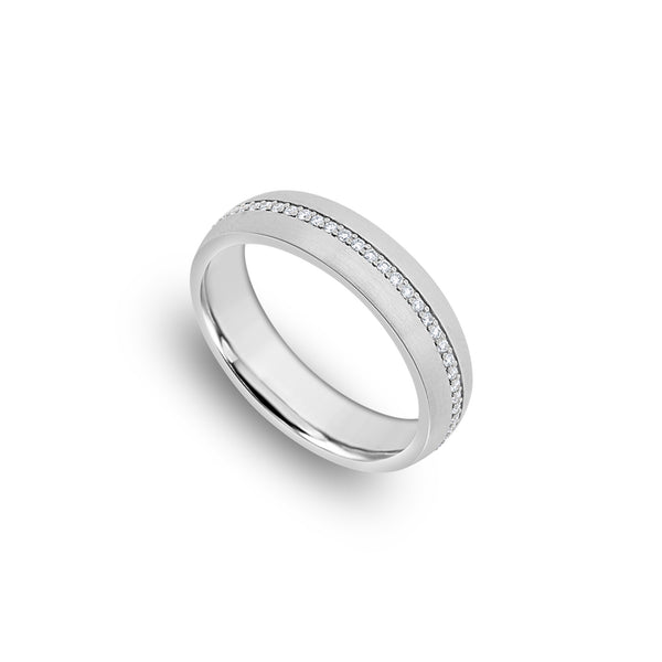 Miles Ring (5mm, White Partially Iced)