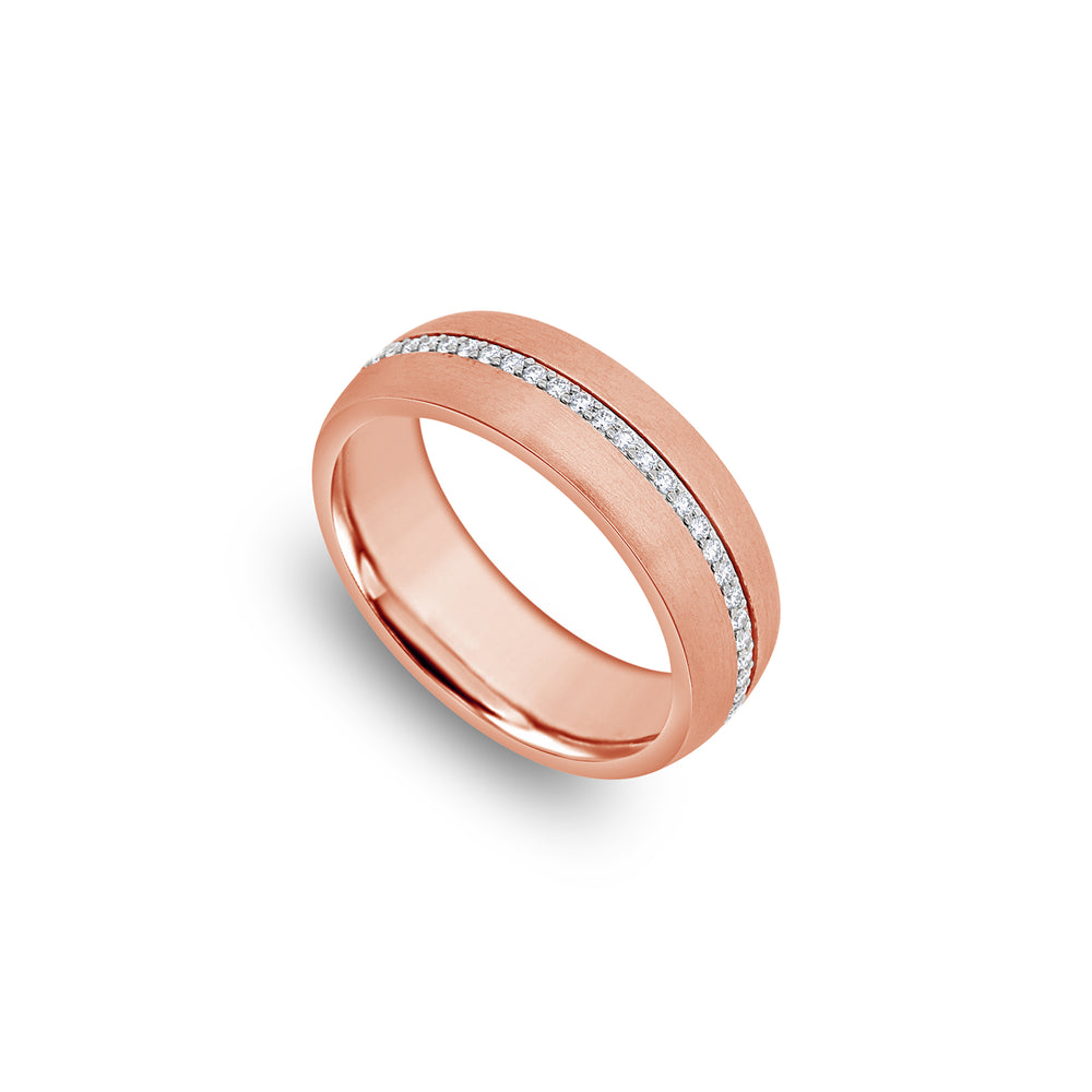 Miles Ring (7mm, Rose Partially Iced)