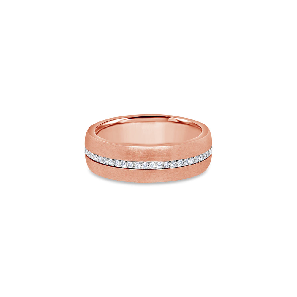 Miles Ring (7mm, Rose Partially Iced)