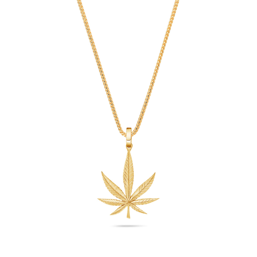 Milli Cannabis Leaf Piece (Solid Gold)