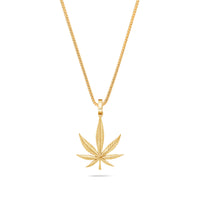 Milli Cannabis Leaf Piece (Solid Gold)
