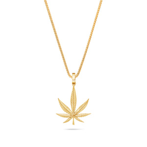 Milli Cannabis Leaf Piece (Solid Gold)