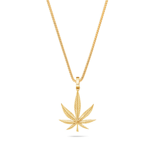 Milli Cannabis Leaf Piece (Solid Gold)
