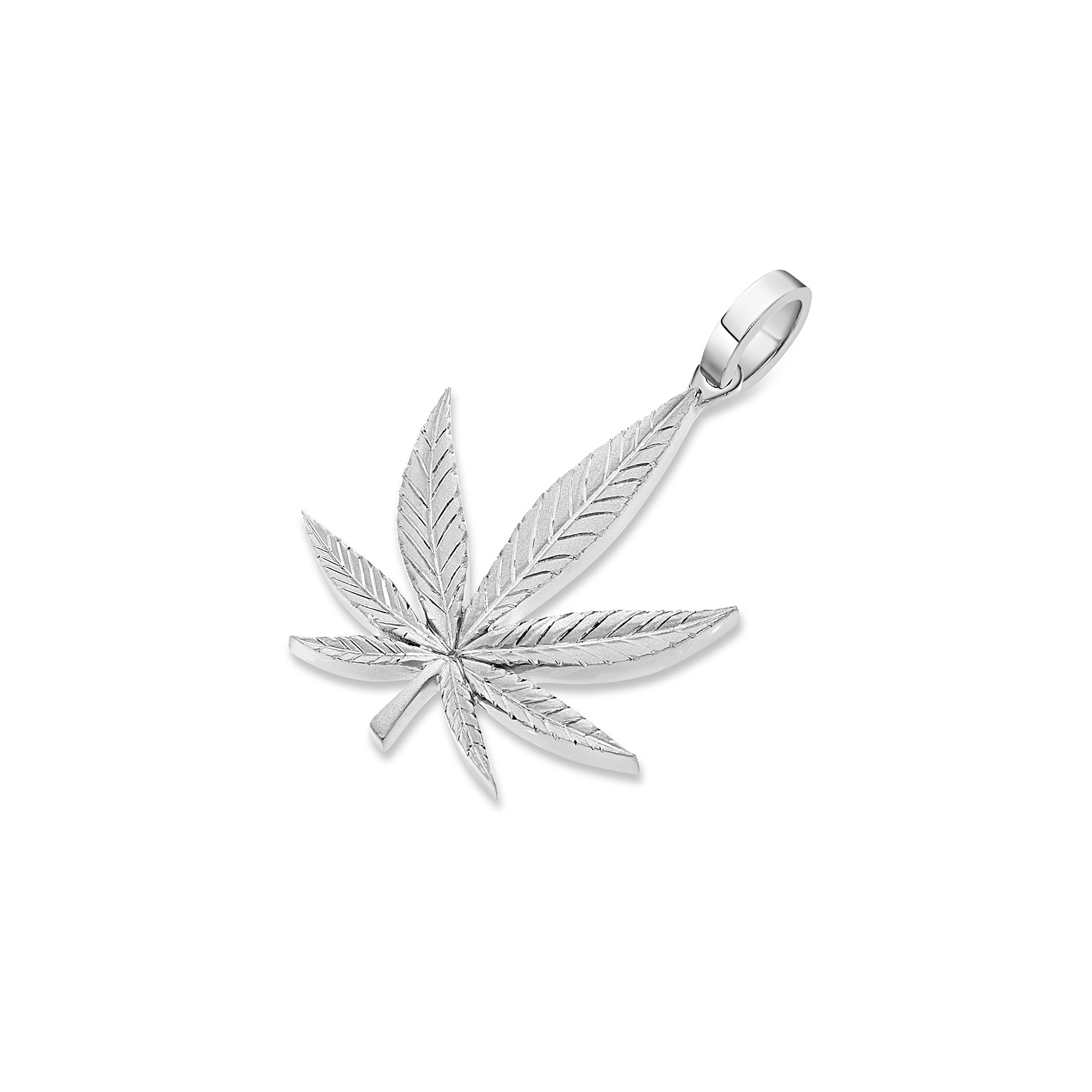 Milli Marijuana Leaf Piece (Solid Gold)