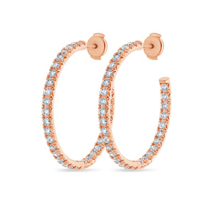 Ciera Diamond Hoop Earrings (40mm)