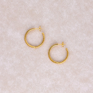 Ciera Diamond Hoop Earrings (30mm)