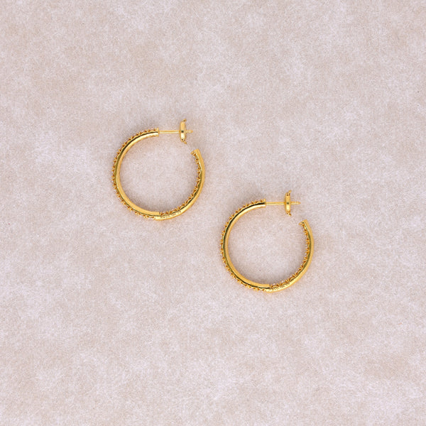 Ciera Diamond Hoop Earrings (30mm)