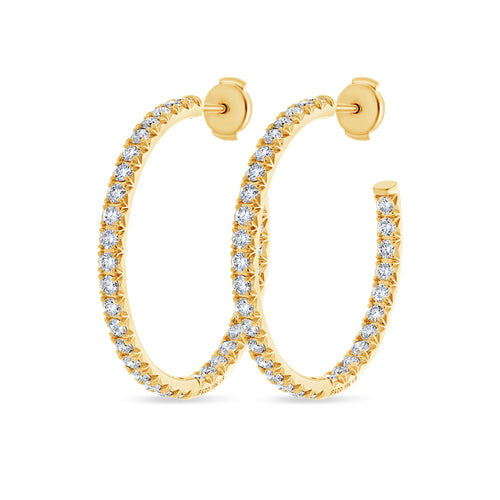 Ciera Diamond Hoop Earrings (40mm)