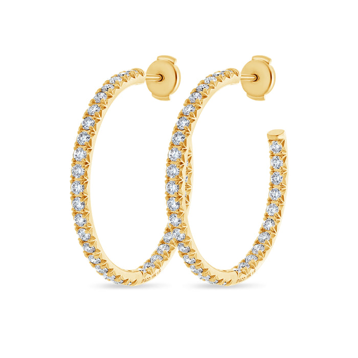 Ciera Diamond Hoop Earrings (40mm)