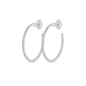 Maeve Diamond Hoop Earrings (30mm)