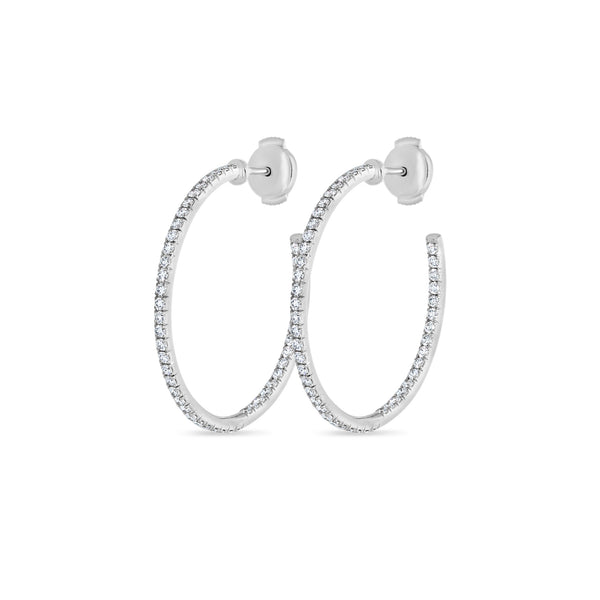 Maeve Diamond Hoop Earrings (30mm)