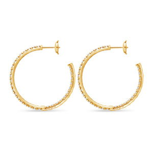 Ciera Diamond Hoop Earrings (40mm)