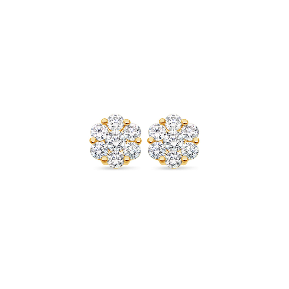Dax Diamond Cluster Earrings (11mm)