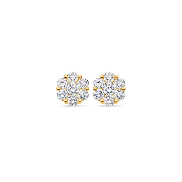 Dax Diamond Cluster Earrings (11mm)